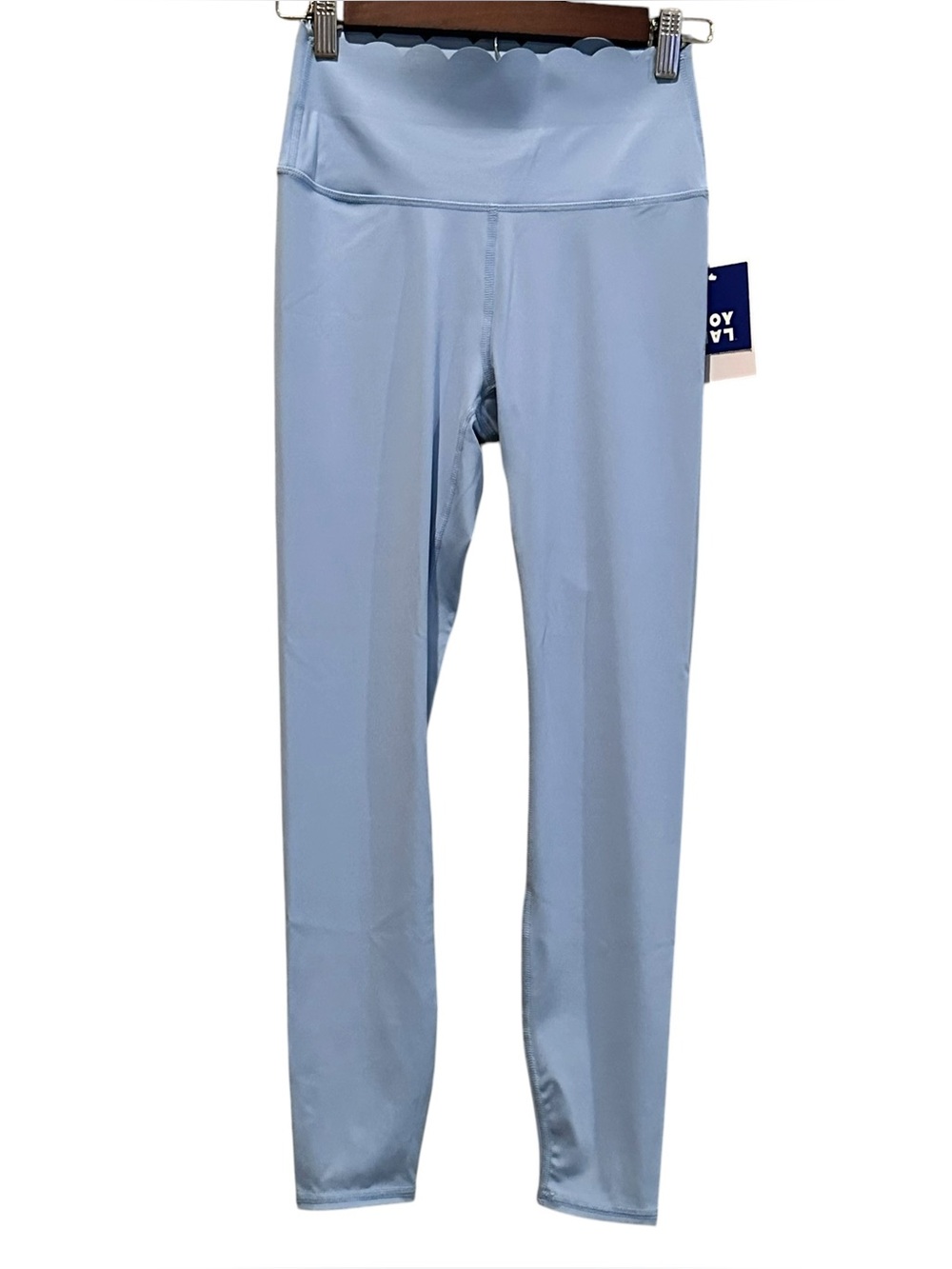 JoyLab Scallop Detail High-Rise 7/8 Leggings Light Blue Womens Size Small